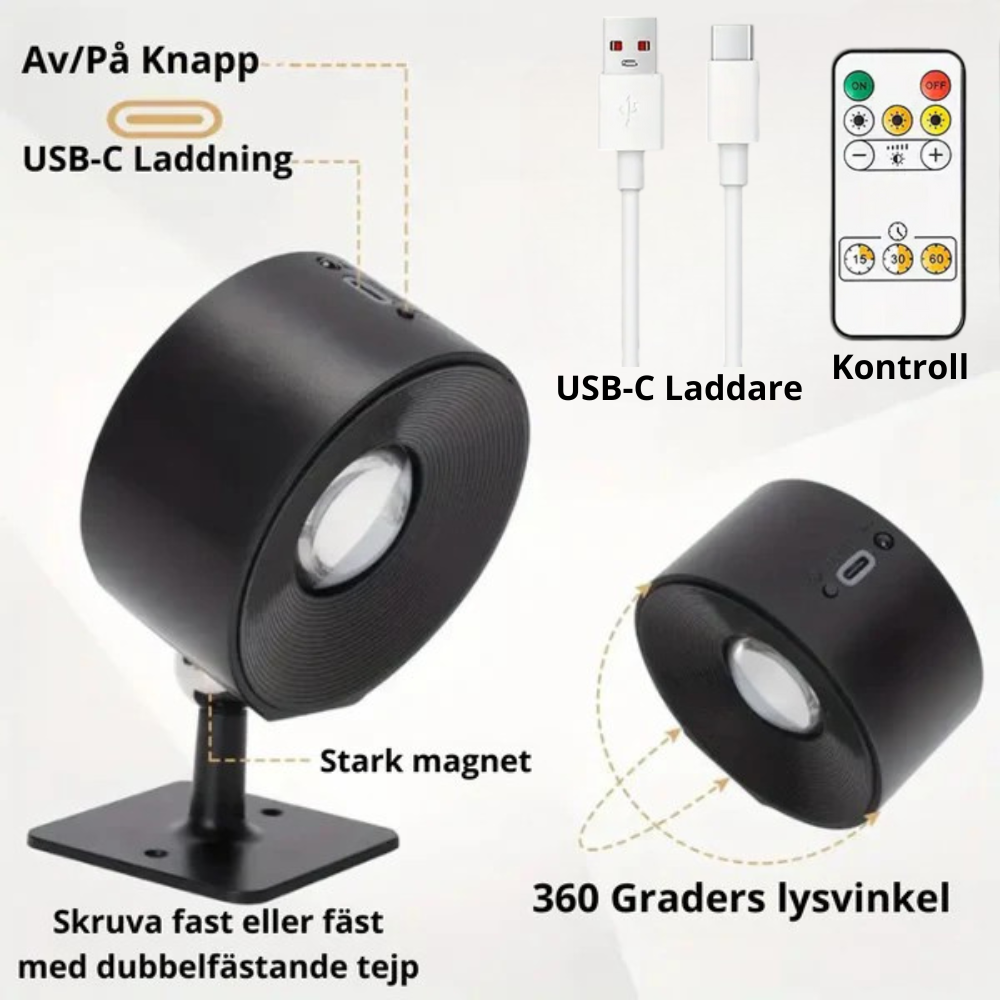 Stilig vegglampe
