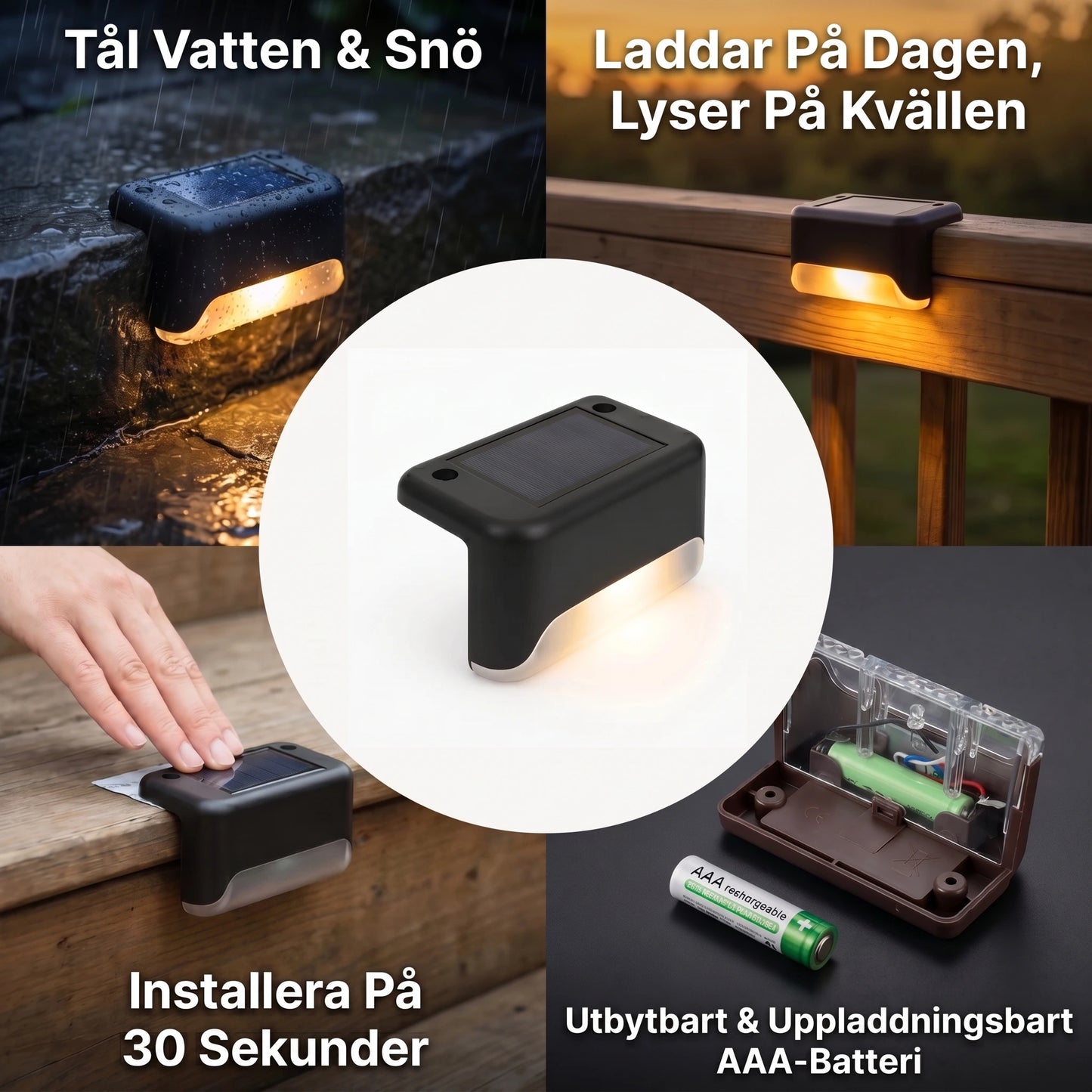Solcelledrevet utendørslampe