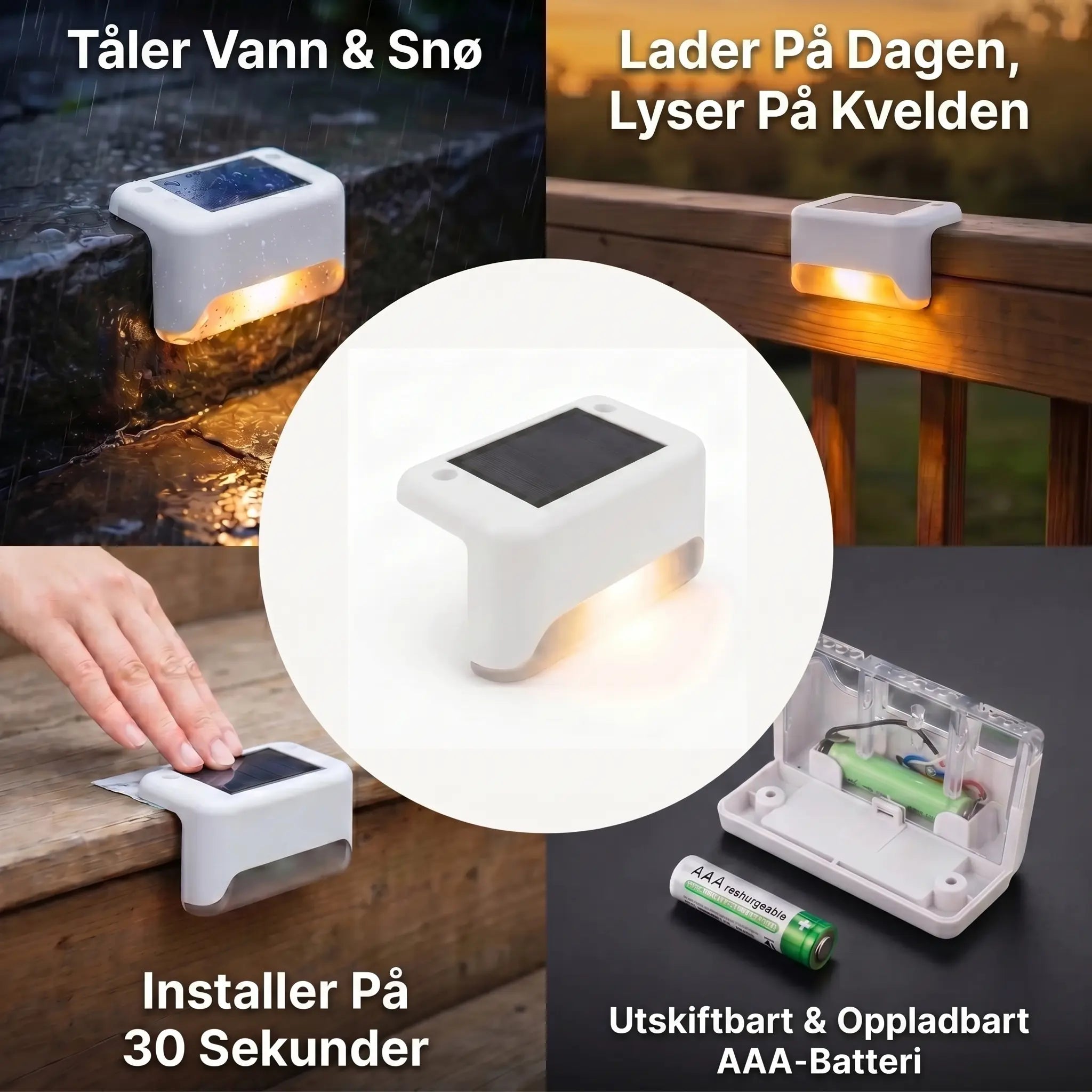 Solcelledrevet utendørslampe